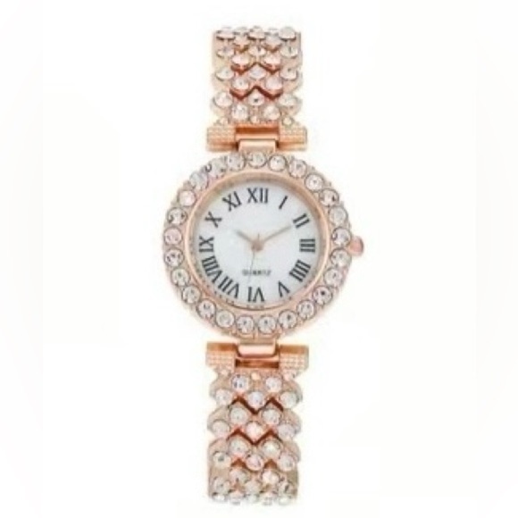 Gorgeous Rose Gold Rhinestone Watch - Picture 2 of 5